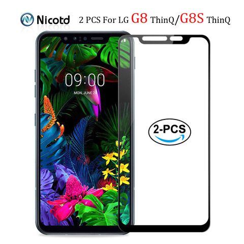 2 uds vidrio Protector de pantalla de cubierta completa para LG G8S G8 ThinQ 9H vidrio templado para LG G8s ThinQ G8 ThinQ película protectora de pantalla ► Foto 1/6