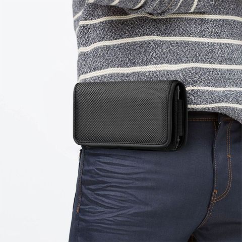 Horizontal Nylon cinturón Loops teléfono móvil Holster Holder Estuche de transporte Sleeve Pouch para hombre ► Foto 1/6