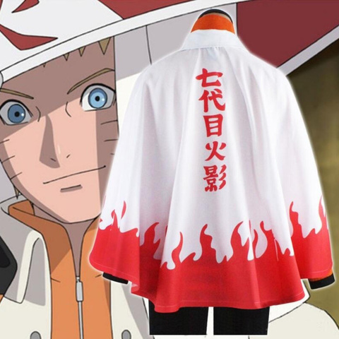 Naruto-Cosplay del 7. ° Hokage Uzumaki, disfraz de Naruto, Cosplay Ninja, capa de disfraz de Halloween para hombres, S-XL ► Foto 1/6