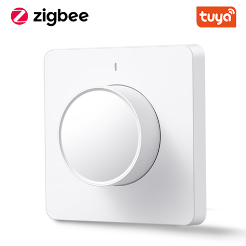 Regulador de intensidad inteligente Tuya Zigbee, regulador de intensidad rotativo, compatible con Alexa, Google Home, Assitant ► Foto 1/6