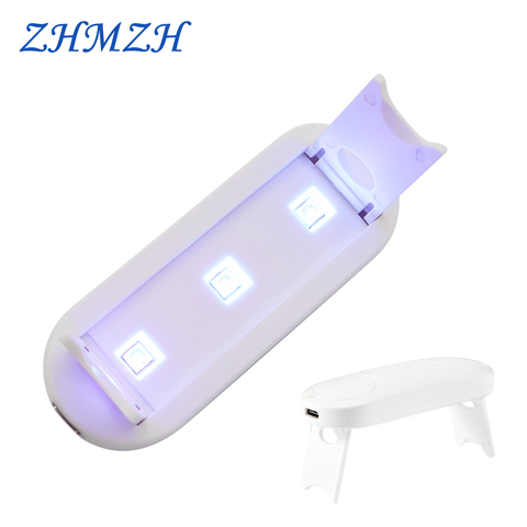 Lámpara de curado de LED UV plegable, luz de curado de GEL ultravioleta, 3LED, interfaz Android tipo C, UV, para Nail Art, DC5V, 6W ► Foto 1/6