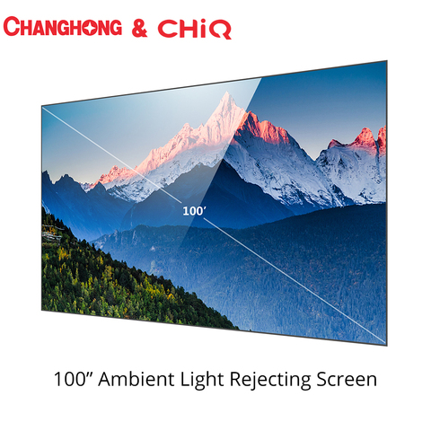 Luz ambiental de 100 pulgadas Changhong CHIQ, pantalla Anti-luz para el proyector, proyector láser ► Foto 1/6