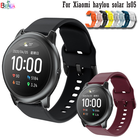 Correa de repuesto de silicona blanda para reloj inteligente Xiaomi haylou solar ls05, accesorios de pulsera, 22MM ► Foto 1/6