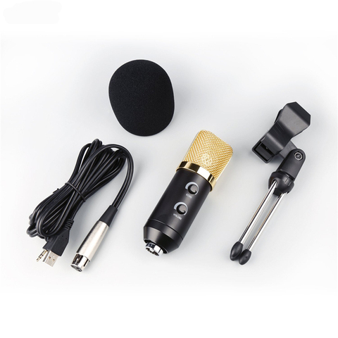 GEVO MK F100TL USB micrófono de estudio profesional con cable condensador ordenador micrófono con soporte para Karaoke grabación de vídeo PC ► Foto 1/6
