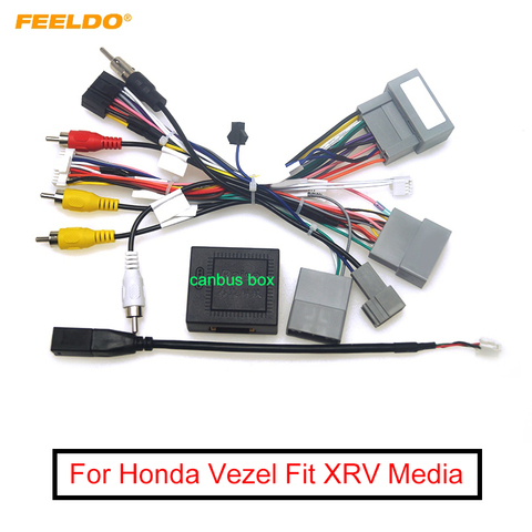 FEELDO coche 16Pin Android estéreo arnés de cableado de energía con Canbus + USB para Honda XR-V(15-17)/Velez (15-18)/Jade(13-17)/ajuste (14-19) ► Foto 1/6