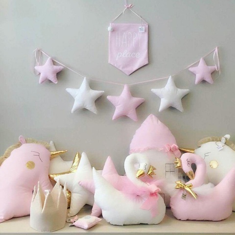 Guirnalda de estrellas de estilo nórdico para decoración de pared de habitación de niños, guirnalda de estrellas para guardería, tienda de campaña, accesorios de fotografía DIY ► Foto 1/1