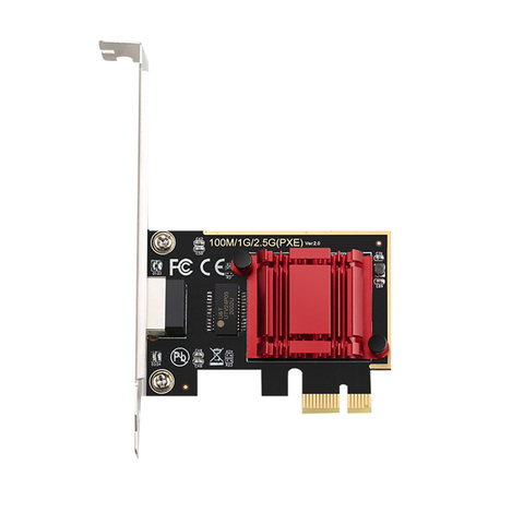 DIEWU-Tarjeta PCIE TXA092, tarjeta de red Gigabit de 2,5 Gbps, adaptador de red Ethernet PCI-E de 10/100/1000Mbps RTL8125b RJ45 ► Foto 1/6