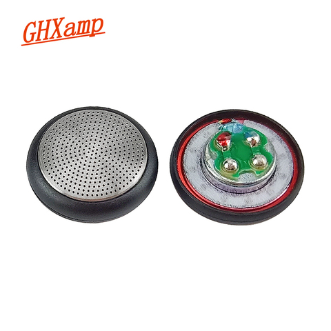 GHXAMP de alta fidelidad 14,8mm para auriculares altavoz unidad 40Ohm bajo Subwoofer compuesto PU de titanio película auricular altavoz piezas de reparación de bricolaje 2 uds ► Foto 1/6