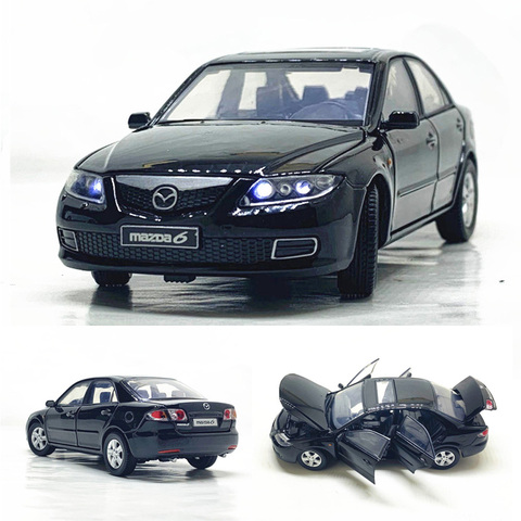 Nuevo 1:32 Mazda 6 coche en miniatura de aleación clásico volante del coche amortiguador sonido luz juguete regalo para el coche para niños envío gratis ► Foto 1/6