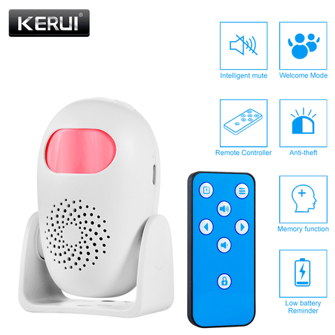 KERUI-Detector de movimiento PIR, alarma de seguridad, antirrobo, Sensor de movimiento, timbre de bienvenida, Detector de cuerpo humano ► Foto 1/6