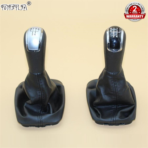 Para Skoda Fabia MK1 2000 2001 2002 2003 2004 2005 2006 2007 2008 Car-styling 5 velocidad coche palo GEAR shift Knob bota de cuero ► Foto 1/6