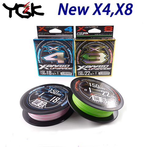 Sedal de pesca YGK X4 X8 XBraid, original de Japón, sedal de PE de actualización, multifilamento de stength alto, Sedal más delgado 0,25 #0,3 #0,4 # ► Foto 1/5