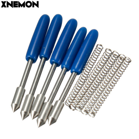 XNEMON-cuchillas de 60 grados para cortador de vinilo Graphtec CB09, 5 uds., Plotter de corte + muelles de longitud 19mm, diámetro del vástago: 2mm/0.078