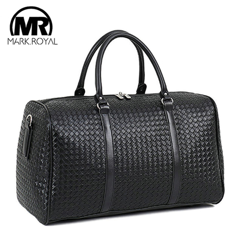 MARKROYAL-Bolso de viaje de cuero sintético de gran capacidad para hombre, bolso de hombro impermeable multifuncional, para equipaje ► Foto 1/6