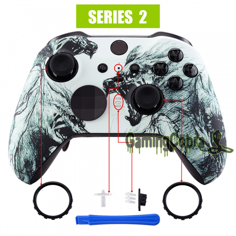 Wolf Soul-Kit de reemplazo de carcasa frontal para Xbox One Elite, placa frontal de tacto suave, controlador de la serie 2, modelo 1797 ► Foto 1/1