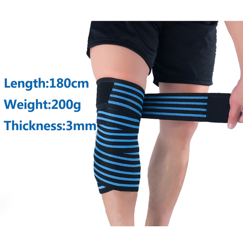 Protector de rodilla manga de apoyo a prueba de golpes deportes vendaje pierna guardia levantamiento de peso ajustable ► Foto 1/1