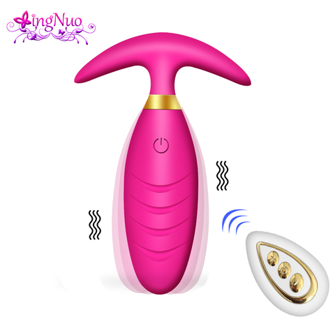 Inalámbrico Anal vibrador juguetes sexuales para los hombres y las mujeres tapón Anal próstata masajeador Control remoto Anal íntimo productos para Gay adultos ► Foto 1/6