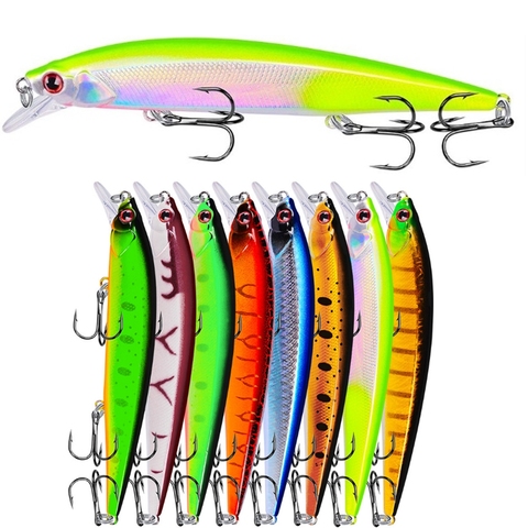 Uds Wobblers Minnow Señuelos de Pesca 14cm 18,3g tiro largo bajo Trolling Artificial duro Crankbait con plomo para la Pesca carpa Pesca ► Foto 1/6