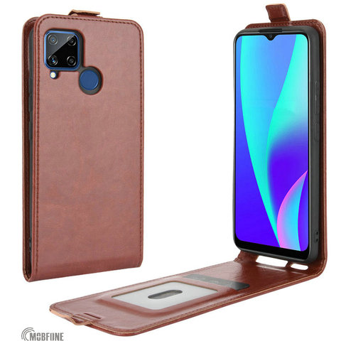 Funda de cuero de lujo para teléfono móvil OPPO Realme C15 C3 C17 C11, carcasa con tapa Vertical, con bolsillo Realme 7 X7 7i 6 6s 6i Pro, suave ► Foto 1/6