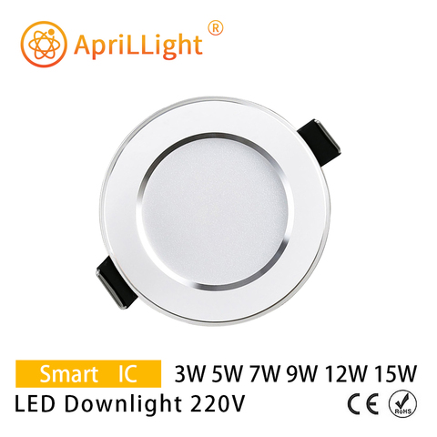 LED Downlight 3W 5W 7W 9W 12W 15W reflector LED empotrable lámpara de techo AC 220V 230V 240V iluminación interior blanco cálido blanco frío ► Foto 1/6