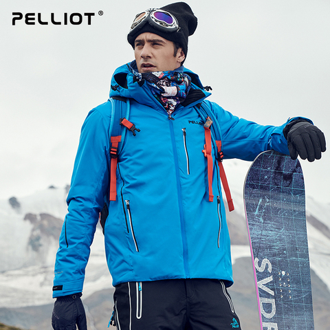 Peliot-ropa de esquí para el aire libre para hombre, chaqueta deportiva de doble tablero profesional, gruesa y cálida, de algodón, transpirable, para invierno, 2022 ► Foto 1/5