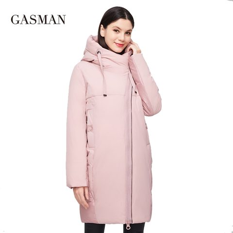 GASMAN-parkas de plumas gruesas con capucha para mujer, chaqueta de invierno, abrigo de marca de moda para mujer, abrigos cálidos de longitud media para mujer, novedad de 007, 2022 ► Foto 1/6