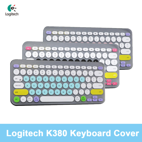 Besegad-funda colorida de silicona para teclado de portátil, etiqueta de protección de piel, funda protectora para K380 Logitech, Bluetooth ► Foto 1/6