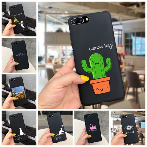 Funda trasera de silicona blanda con dibujos de Cactus para Huawei Honor 10, 10i, Honor10 Lite, color negro ► Foto 1/6