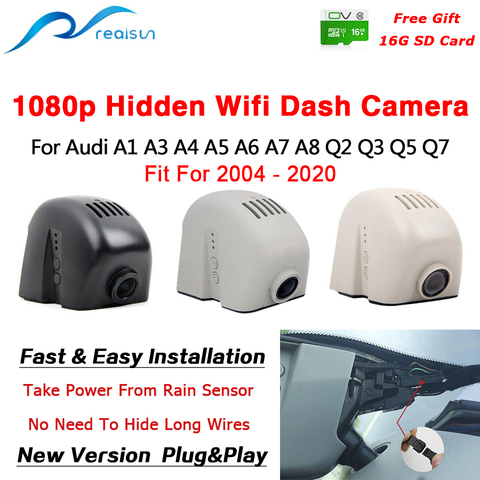 Cámara de vídeo Realsun 1080P para coche DVR Wifi Dash grabadora de 12 millones de PX fácil instalación para Audi A1 A3 A4 A5 A6 A7 A8 Q2 Q3 Q5 Q7 ► Foto 1/6