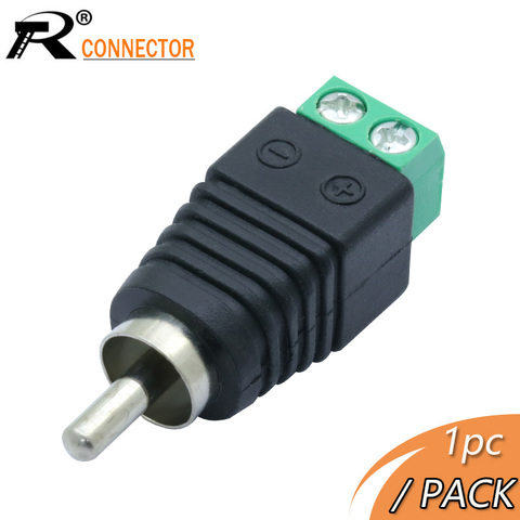 Conector R, 1 unidad, conector RCA macho a Terminal AV, conector de vídeo AV Balun, estándar internacional ► Foto 1/6