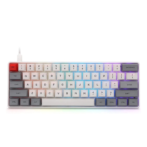 Teclado mecánico intercambiable SK61, 61 teclas, retroiluminado RGB, NKRO, IP6X, resistente al agua, Cable tipo C para Win/Mac/Gaming ► Foto 1/6