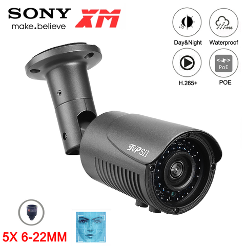 8MP... 5MP... 3MP... 2MP H.265 + gris 42 Uds Led 5X 6mm-22mm de la lente al aire libre IP66 Zoom de ONVIF AI cara de detección de Audio POE cámara CCTV IP ► Foto 1/6