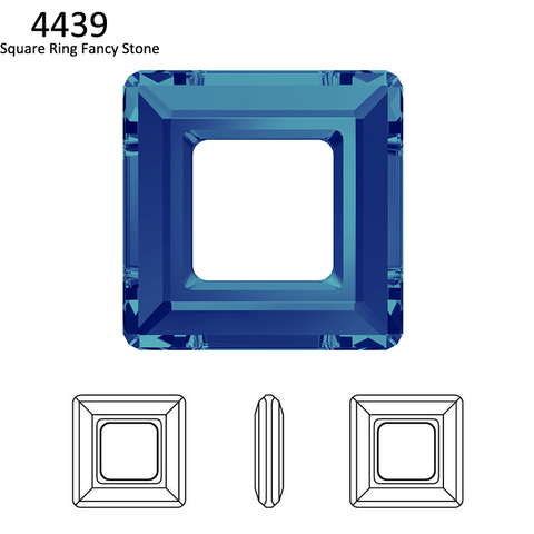 100% de anillo cuadrado para hacer joyas, 1 unidad, cristal de swarovski elemento 4439, HECHO EN Austria, cuentas sueltas, diamantes de imitación ► Foto 1/5