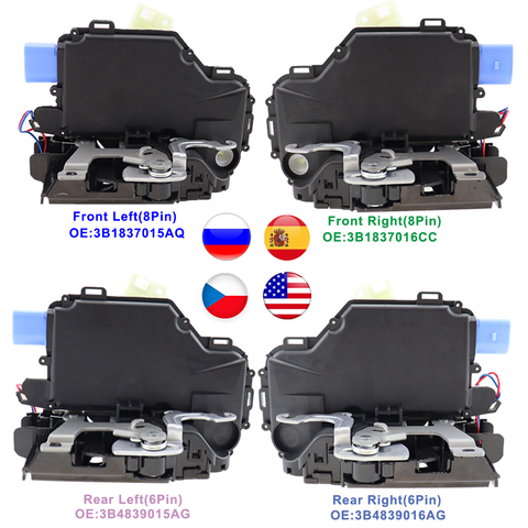 Cerradura de la puerta del actuador mecanismo Central para VW POLO para Superb FABIA transportador T5 asiento Ibiza 4 (6L1) 2002-09 Córdoba 3B1837015AQ ► Foto 1/6