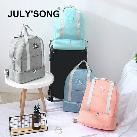 JULY'S SONG-bolsa de viaje para equipaje, diseño de lona, almacenamiento de ropa, zapatos y bolsos, sujetador, estuche para debajo de la ropa, impermeable, portátil, con cremallera ► Foto 1/6