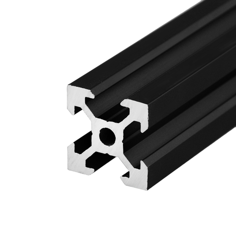 Carril lineal de extrusión de perfil de aluminio anodizado para impresora 3D CNC, carril de color negro con ranura de 2022 V, estándar europeo, 1 ud. ► Foto 1/6