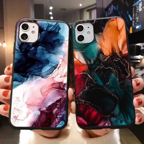 Piedra de mármol de colores funda para Xiaomi Redmi Nota 9 Pro Max 9S 8T 5 5 5 6 6 7 8 9A 9C 8A 7A K20 Poco X3NFC Mi 10T Lite Pro caso ► Foto 1/6