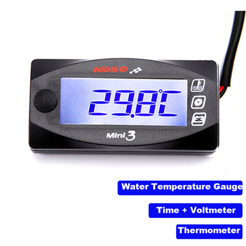 Termómetro Digital de temperatura del agua para motocicleta, voltímetro de tiempo, agua multifunción, para KOSO Mini 3 ► Foto 1/6