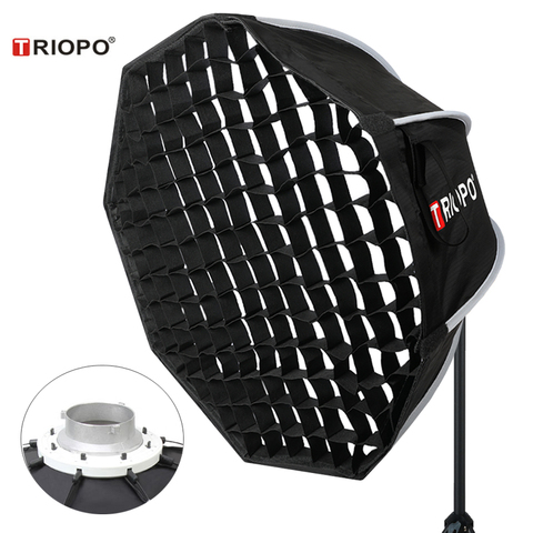 Triopo-Softbox de montaje de Bowens portabebés de 90cm con rejilla de nido de abeja, paraguas octagonal K90, caja suave para exteriores para estroboscópico Godox Jinbei ► Foto 1/6