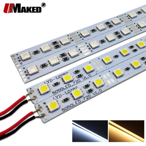 Barra de luces LED Super brillante, barra de luz LED rígida de 8W, DC12V, 36LED SMD, ahorro de energía para luces LED fluorescentes, 5050x50cm, 10 Uds. ► Foto 1/6