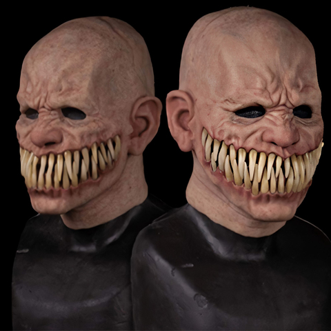 Acosador espeluznante máscara de hombre Dientes grandes sonrisa cara máscaras Anime Cosplay Mascarillas carnaval Halloween fiesta de disfraces Accesorios ► Foto 1/6