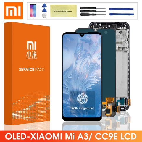 Pantalla Super AMOLED para Xiaomi Mi CC9E pantalla LCD de montaje de digitalizador con pantalla táctil con el marco para Xiaomi Mi A3 MiA3 Lcd ► Foto 1/6