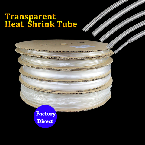 Tubo termorretráctil transparente para envoltura de alambre usb, kits de envoltura de alambre, conector DIY, tubo retráctil, tubo de envoltura de alambre, transparente, 2:1 ► Foto 1/4