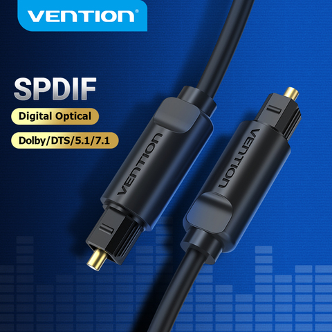 Vención de La Digital Cable de sonido óptico Toslink SPDIF Cable 1m 5m para amplificadores de Blu-ray DVD Xbox 360 PS4 barra de sonido Cable de fibra ► Foto 1/6