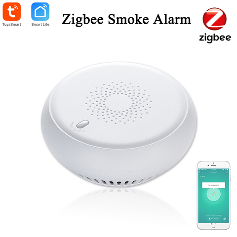 Tuya-Detector de humo inteligente Zigbee 3,0, sistema de seguridad de alta sensibilidad, Sensor de humo, 2,4 GHz ► Foto 1/6