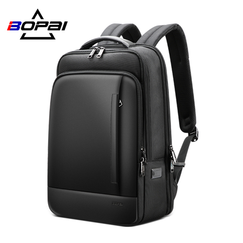 BOPAI hombres de negocios de mochila impermeable gran portátil Pack Mochila De adolescente 15,6 pulgadas Bolsa de ordenador hombre viaje mochila ► Foto 1/6