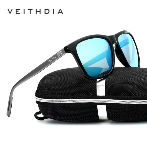 VEITHDIA-gafas de sol cuadradas Vintage para hombre, lentes polarizadas UV400, accesorios, V6108 ► Foto 1/6
