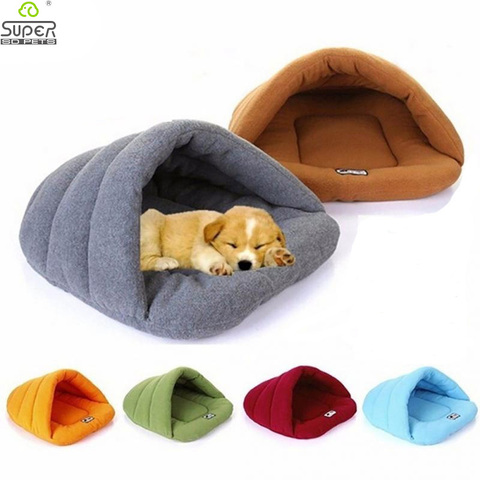 Cama de perro suave y polar para invierno, saco de dormir de gato y cachorro, cueva, 4 tamaños diferentes, Envío Gratis ► Foto 1/6