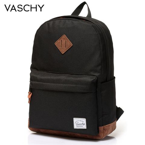 Mochila para hombres y mujeres VASCHY Unisex clásico resistente al agua mochila escolar 14 pulgadas portátil para adolescentes ► Foto 1/6