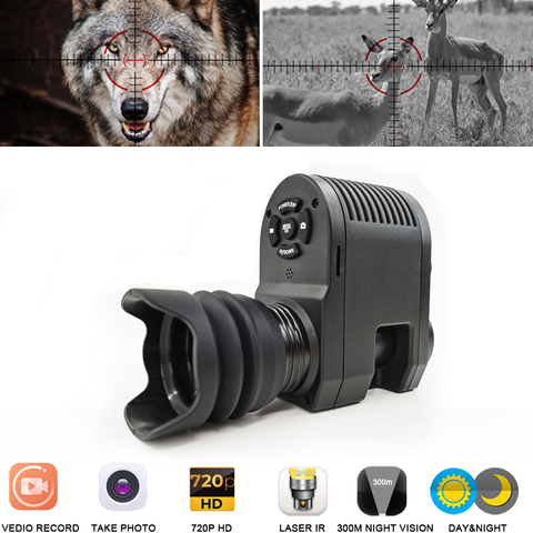 Megaorei 3-mira de visión nocturna para Rifle de caza, diseño integrado, puede grabar vídeo, cámara óptica con infrarrojos láser IR ► Foto 1/6